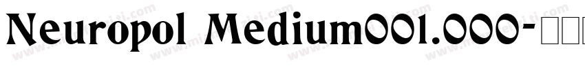 Neuropol Medium001.000字体转换
